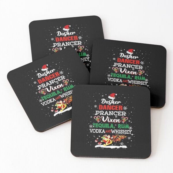 Item preview, Dasher Dancer Prancer Vixen Tequila Rum Vodka Whiskey Wine designed and sold by choonhoven.