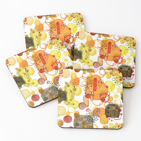 Item preview, Watercolor stains, orange, brown, yellow, white, red designed and sold by KateRudneva.