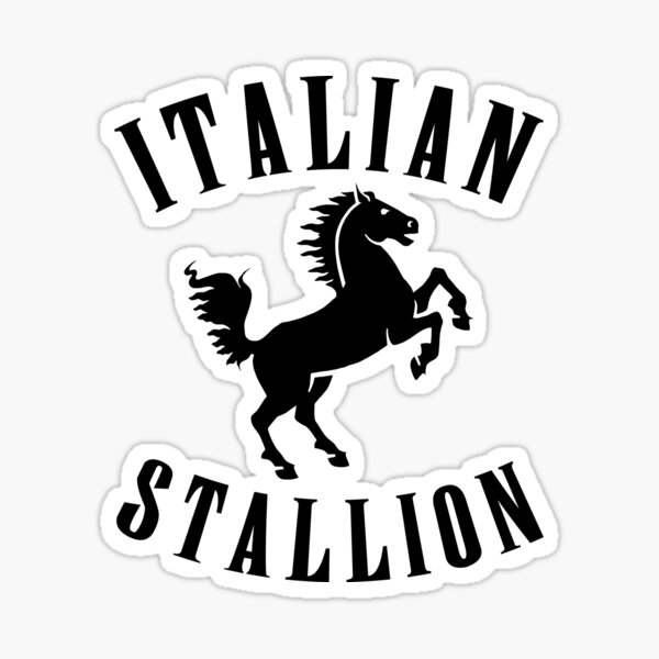Retro Italian Porn Stallion - Italian Stallion Stickers for Sale | Redbubble