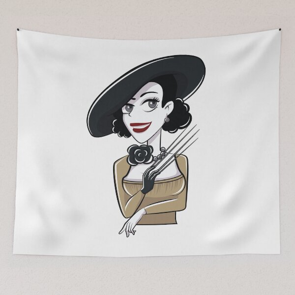 Item preview, Cute vampire lady wearing a big hat designed and sold by lenoleum.