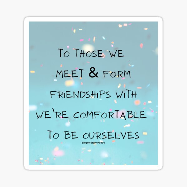 Comfortable Friends Sticker