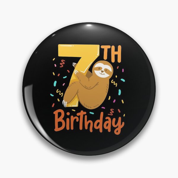 Item preview, 7th Birthday Sloth designed and sold by CreativeGiftShp.