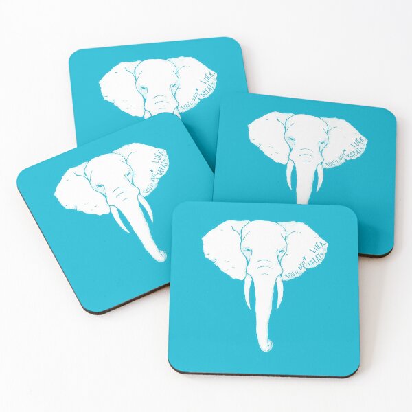 Item preview, Lucky Elephant_Aqua Blue designed and sold by TOTOARTY.