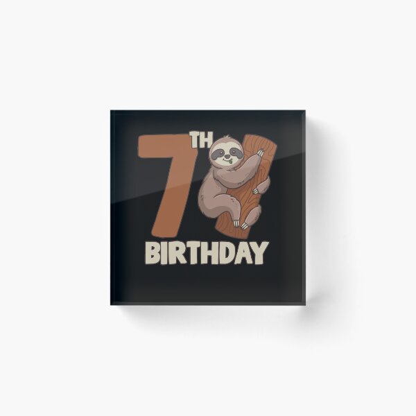 Item preview, 7th Birthday Sloth designed and sold by CreativeGiftShp.