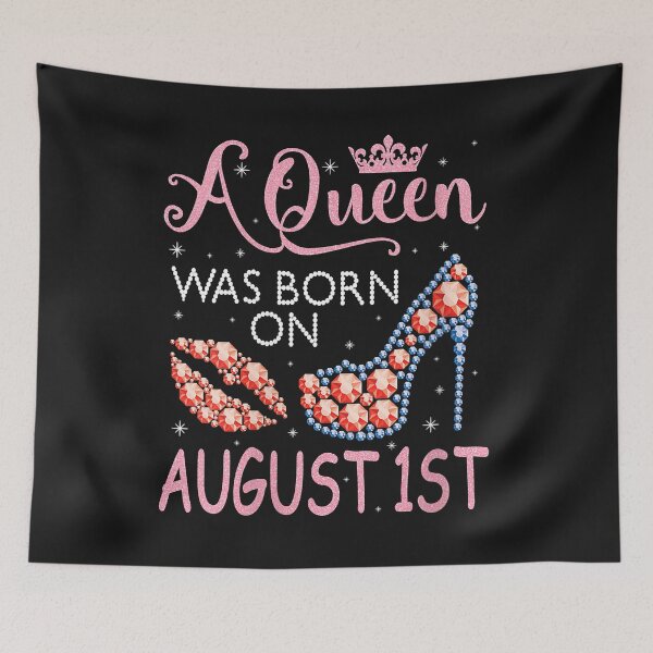 Item preview, Womens A Queen Was Born On August 1st Happy Birthday To Me You Mom V-Neck  designed and sold by sampsonsier.