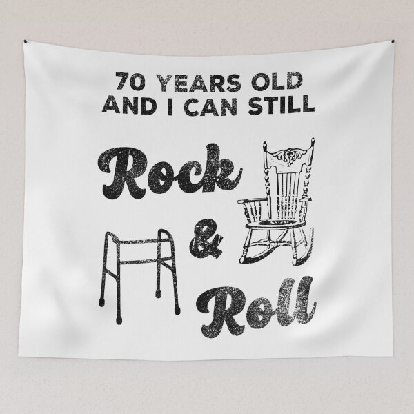 Item preview, Divertido regalo de broma para el 70 cumpleaños, rock and roll designed and sold by BetterLeo.