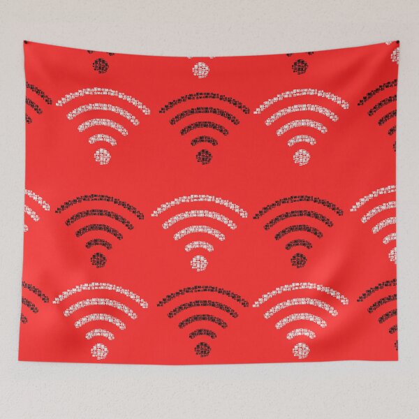 Item preview, Wifi sign  typography sticker pack- black and white  designed and sold by Tanuja  Sharma.