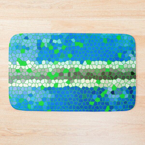 Item preview, Sweet stain-glass style of  the blue colour tone mix together with light and dark grey.  designed and sold by Trianglegreen.