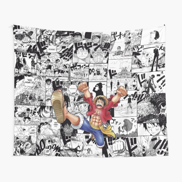 Luffy manga style poster. Tapestry