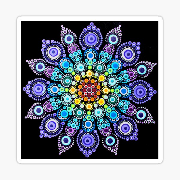 Vista previa del artículo con la obra «Mandala del amor del arco iris», diseñado y vendido por gingertkr.