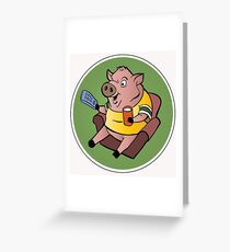 The Sports Pig Greeting Card