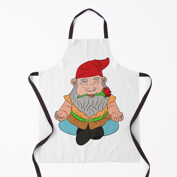 Item preview, gnome with a rose, yoga, asana designed and sold by AvotArt.