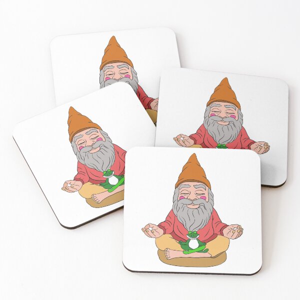 Item preview, gnome with a frog, yoga, asana designed and sold by AvotArt.