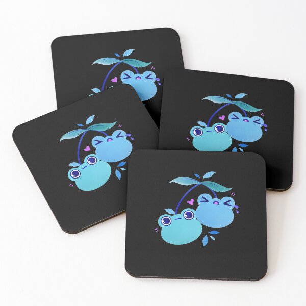 Item preview, Frog cherries with attitude blue  designed and sold by Texdoodles.