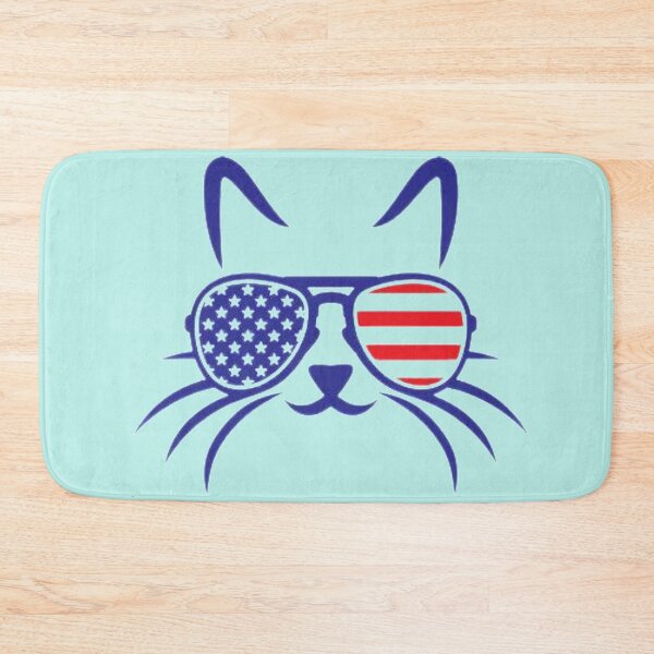 Item preview, Vintage USA flag Cat face Illustration  designed and sold by garniturex.