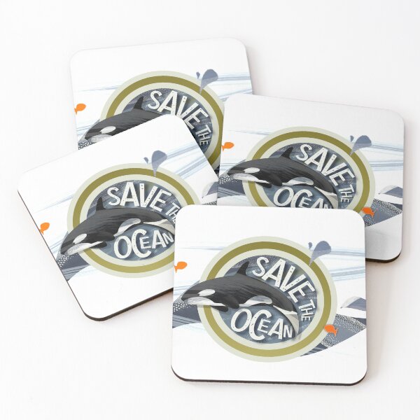Item preview, Save our Oceans - Striking orca whale save the seas range for wild open water swimmers - Caroline Laursen Original designed and sold by Caroline Laursen.