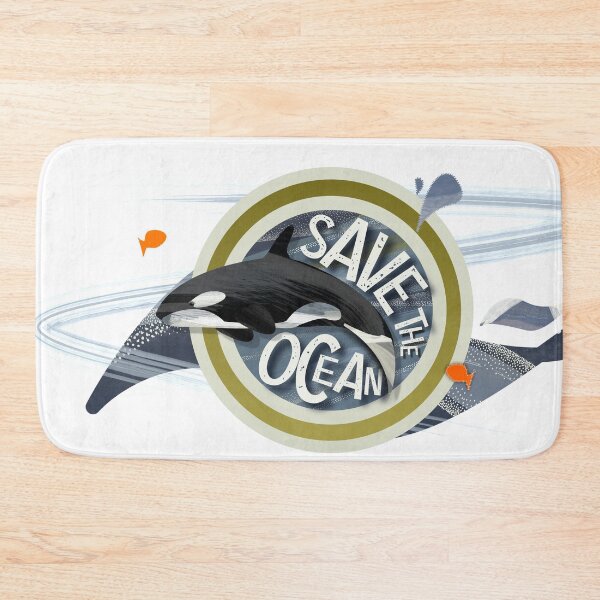 Item preview, Save our Oceans - Striking orca whale save the seas range for wild open water swimmers - Caroline Laursen Original designed and sold by Caroline Laursen.