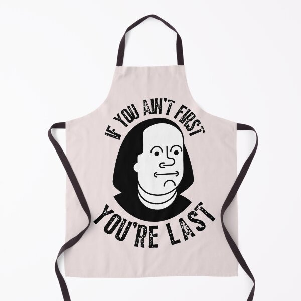 Item preview, Vintage If you ain't first you are last ben franklin typography and illustration  designed and sold by garniturex.