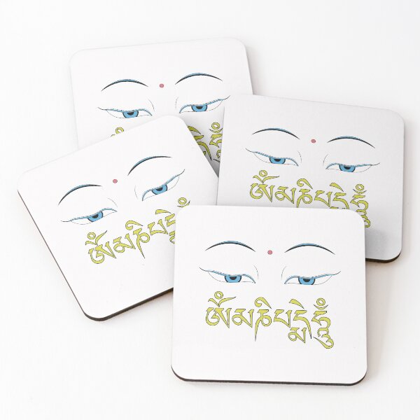 Item preview, Om Mani Padme Hum Buddha Eyes designed and sold by designandclouds.