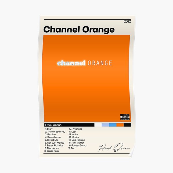 Frank Ocean Poster | Kanal Orange Poster | Albumcover Poster | Posterdruck Wandkunst | Individuelles Poster | Wohnkultur | Blond | Frank Ocean Poster