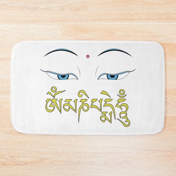 Item preview, Om Mani Padme Hum Buddha Eyes designed and sold by designandclouds.