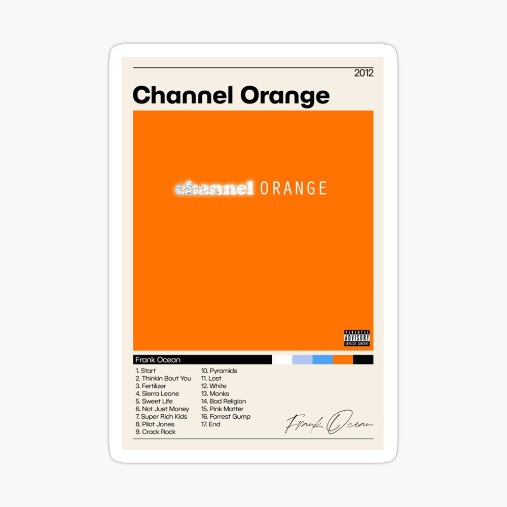 Frank Ocean Posters | Channel Orange Poster | Album Cover Poster | Poster  Print Wall Art | Custom Poster | Home Decor | Blond | Frank Ocean
