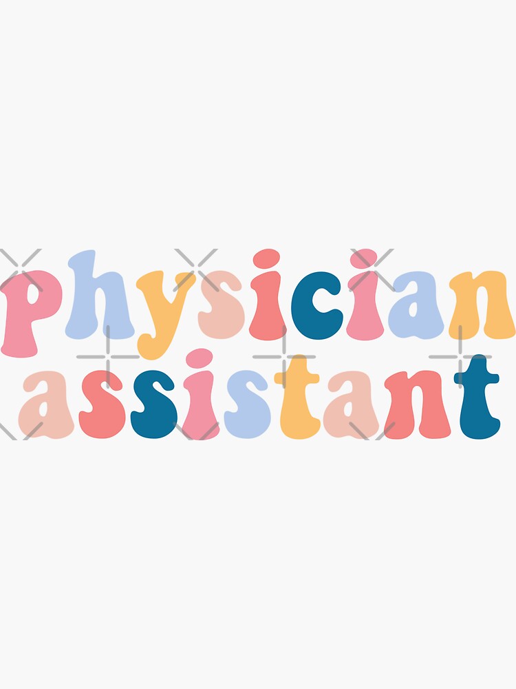 Thumbnail 3 von 3, Sticker, Physician assistant typography designt und verkauft von flatbrownbread.