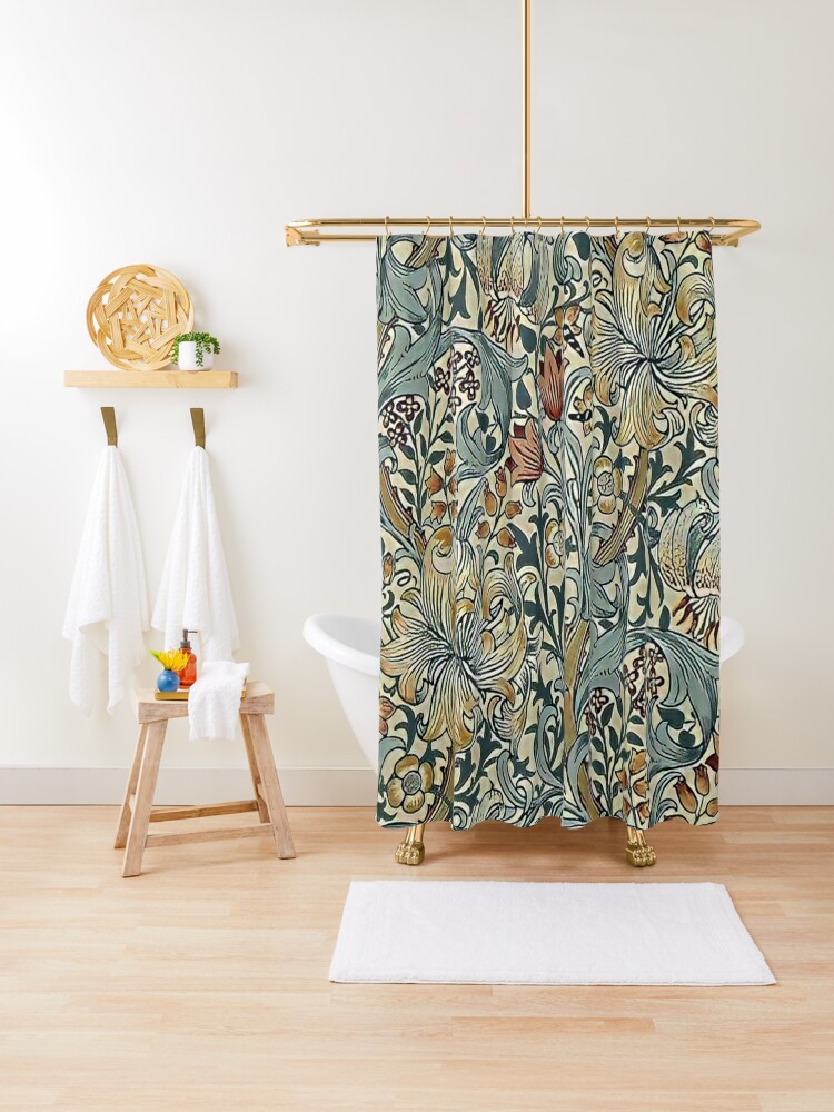 Thumbnail 1 of 5, Shower Curtain, William Morris - floral design designed and sold by Vivanne-art.
