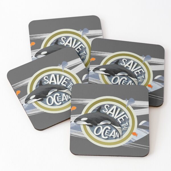Item preview, Save our Oceans - Striking orca whale save the seas range for wild open water swimmers - Caroline Laursen Original designed and sold by Caroline Laursen.