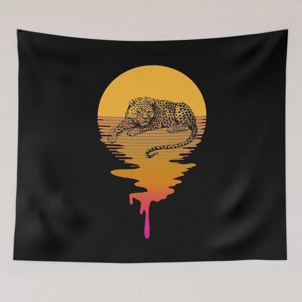 Item preview, Retro 80s Tropical Sun Vaporwave Summer Leopard designed and sold by IZiets.