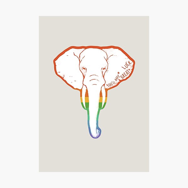 Item preview, Lucky Elephant_Rainbow designed and sold by TOTOARTY.