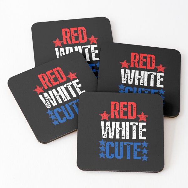 Item preview, Vintage Red White Cute Bold Typography  designed and sold by garniturex.