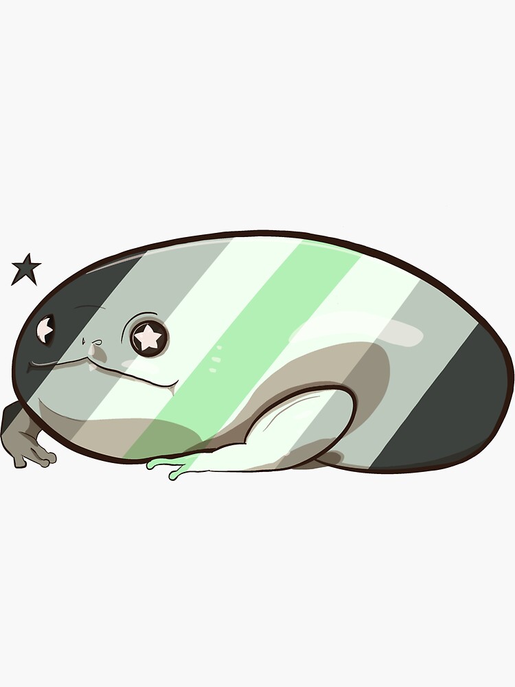 "Agender Pride Chubby Frog" Sticker for Sale by traceyourshadow | Redbubble