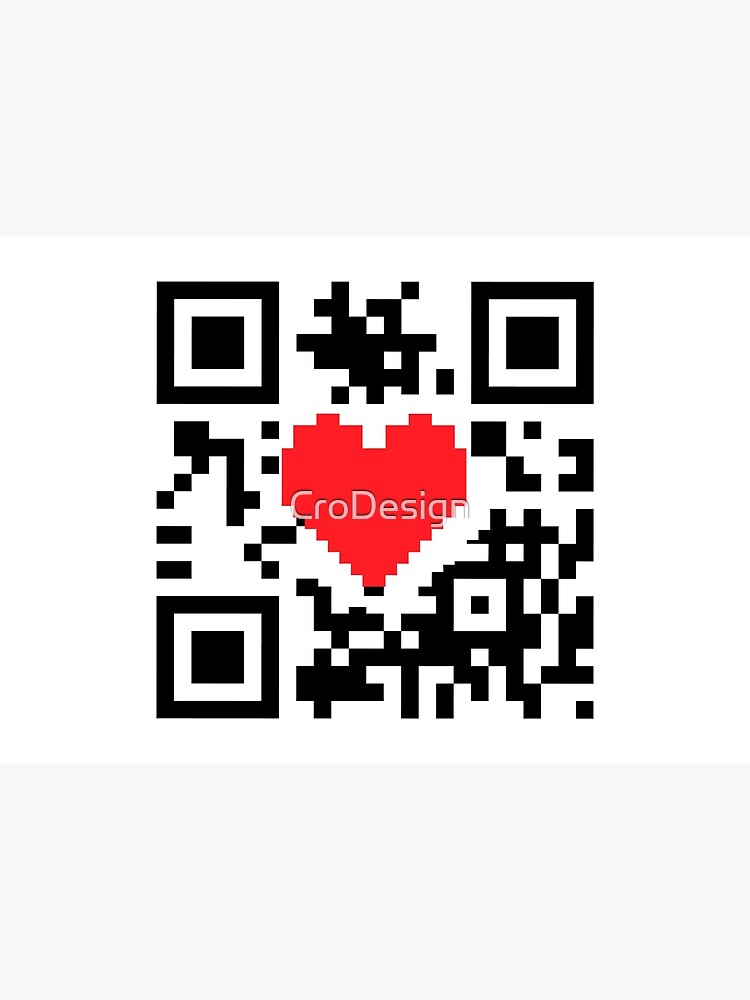 Póster «Código QR Mensaje de amor del corazón» de CroDesign Redbubble