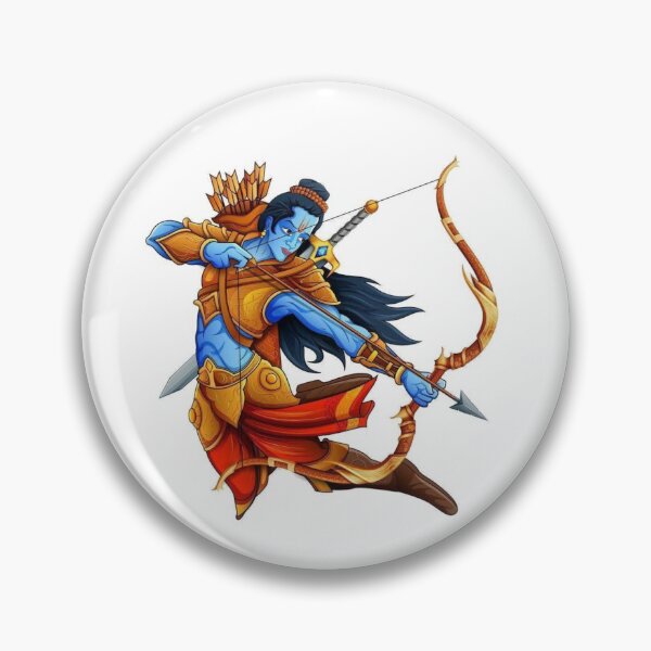Item preview, Beautiful image of our lord Rama with his arrow and bow to remove our griefs , pain , negativity and sadness and bring positivity in our life designed and sold by aruvanita.