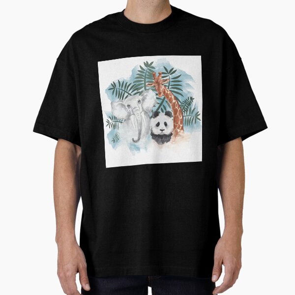 Item preview, elephant, giraffe, panda art designed and sold by Shalakhan.