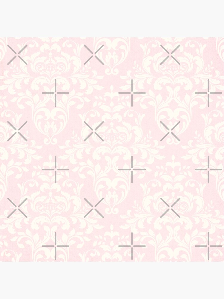 "damasks,pale pink,pale beige,vintage,shabby chic,victorian," Sticker