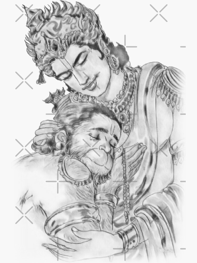 Pencil Sketch Of Shri Ram Ji - Desi Painters