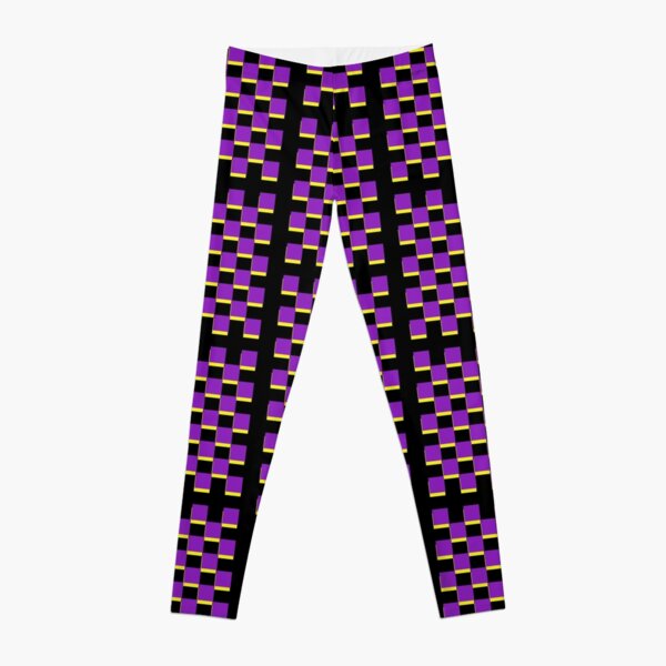 Purple and White Checkered Leggings, Zazzle