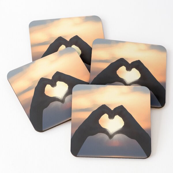Item preview, Heart Shaped Hands Sunset Summer Love Gesture designed and sold by LashCreations.