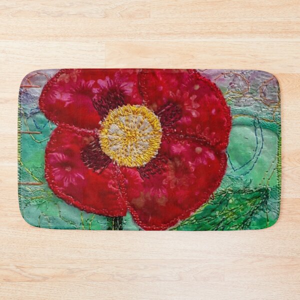 Item preview, Embroidered Poppy - Stitched Nature - Designed by Stitchbasket to make you happy. designed and sold by santimanitay.