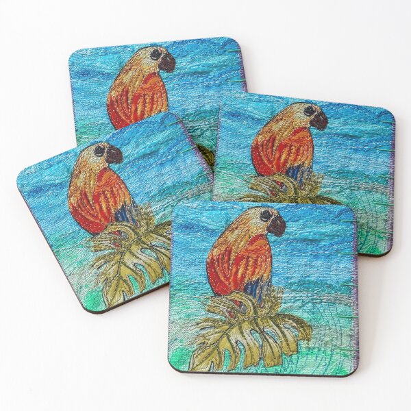 Item preview, Embroidery Parrot - Stitched Nature - Designed by Stitchbasket to make you happy. designed and sold by santimanitay.