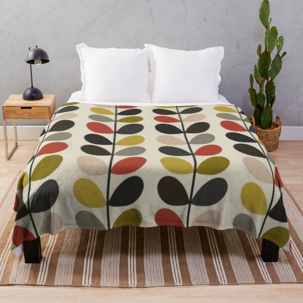 colorful multi stem design Throw Blanket