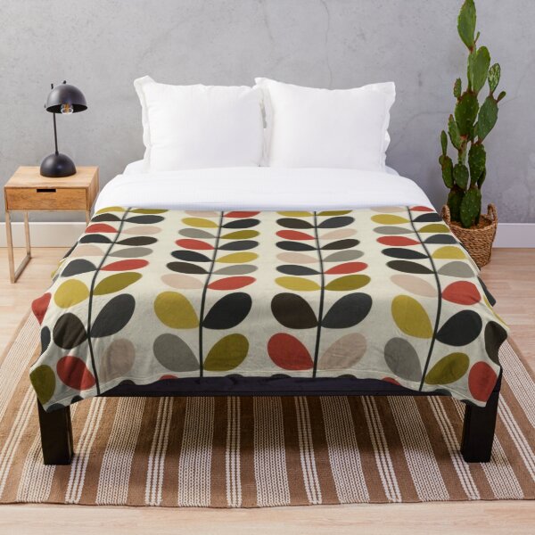 colorful multi stem design Throw Blanket