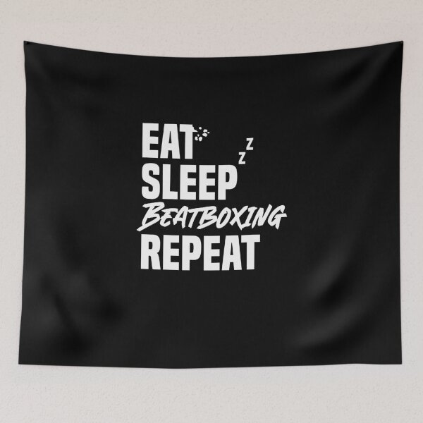 Artikelvorschau, Eat Sleep Beatboxing Repeat Beatboxer Musikliebhaber entworfen und verkauft von Nessshirts.