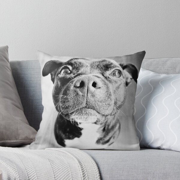 Staffy! Throw Pillow