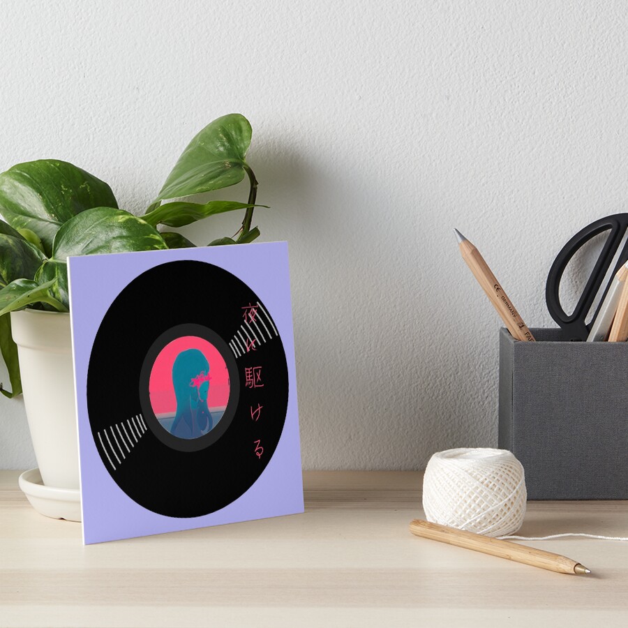 "Vinyl - Yoasobi yoru ni kakeru " Art Board Print by SwasRasaily