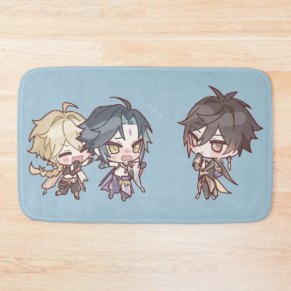 Item preview, Genshin Impact Chibi Zhongli,  Xiao,  and Aether  designed and sold by NewEraMutant.