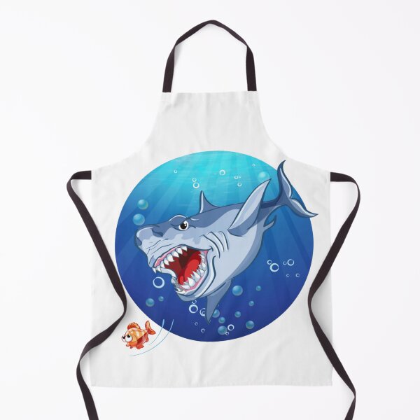 Item preview, Shark Chases Little Fish designed and sold by WearWolfDesigns.