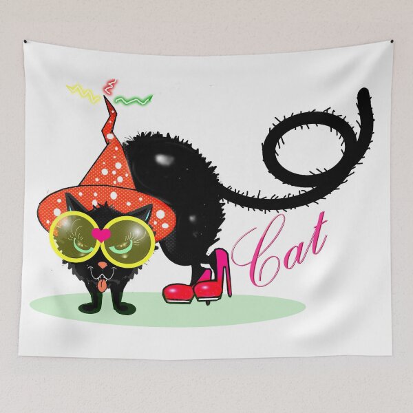 Item preview, Magical black cat  designed and sold by Shirley cute art .